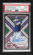 2018 Elite Extra Edition Aspirations Purple Durbin Feltman PSA 9 MINT Auto 0h2x