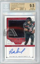 Patrick Mahomes 2019 National Treasures Coll Silhouette Auto Card 2 3/25 BGS 9.5