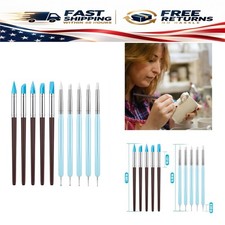 Clatoon 10Pc Silicone Clay Sculpting & Dotting Tool Set for Modeling