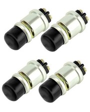 Engine Start Push Button Switch, 4 Pcs 12V 50A Momentary Start Switch for Car