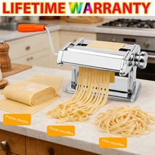 Heavy Duty 9 In 1 Manual Adjustable Pasta Maker Machine Roller Stainless Steel