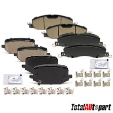 8pcs Ceramic Brake Pads w/ Hardware for Lincoln Aviator 2020-2023 Front and Rear