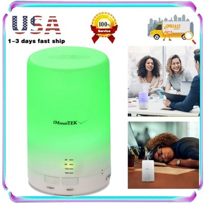 Mini Cool Mist Humidifier w/ 7 Color LED Light &4 Timer Settings for Office Home