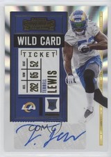 2020 Panini Contenders Wild Card Ticket Terrell Lewis #173 Rookie Auto RC 1m1a. rookie card picture
