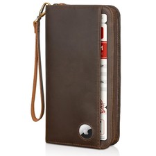 Polare Full Grain Leather Family Passport Holder Travel Documents Organizer R...