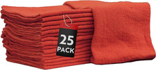 Nabob Wipers Auto Mechanic Shop Towels 25 Pack Bulk Shop Rags 100 Cotton Size 1