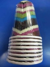 Fashion Stripes Modern Floral Garden Banquet Birthday Party 9 oz. Paper Cups