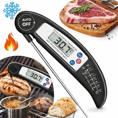 Digitales Lebensmittel Thermometer Sonde Kochen Fleisch Temperatur BBQ Küche Truthahn Marmelade UK