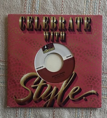 Hallmark Bruno Mars 24K Magic Treasure 7'' Vinyl Record Birthday Card 45 Rare HTF