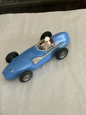Vintage Ideal Friction Formula Race Car Blue w/ Driver Hong Kong 1950s-60s