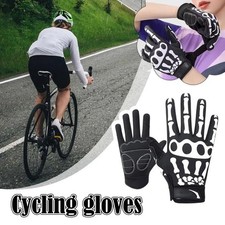 Halloween Skull Ghost Motorcycle Gloves Shock-Absorbing Anti Slip Cycling Gloves