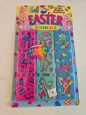 Vintage Lisa Frank Stationary Stencil Set Easter Colorful 27pc Sealed NOS 90s
