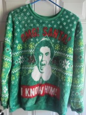 Buddy The Elf  Santa I Know Him   Christmas Ugly Sweater Size Large