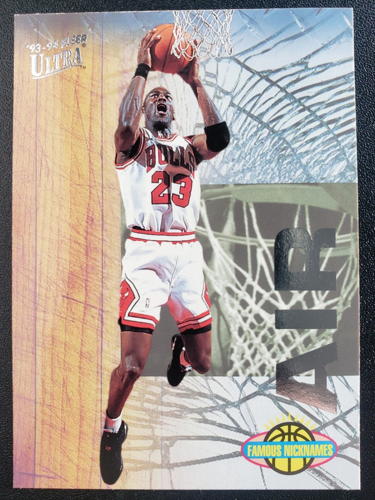 1993-94 FLEER ULTRA FAMOUS NICKNAMES MICHAEL JORDAN AIR #7 (OF 15) CHICAGO BULLS
