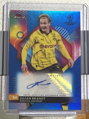 2023-24 Topps Finest Julian Brandt Blue Auto /150 #A-BR Dortmund (AAC)