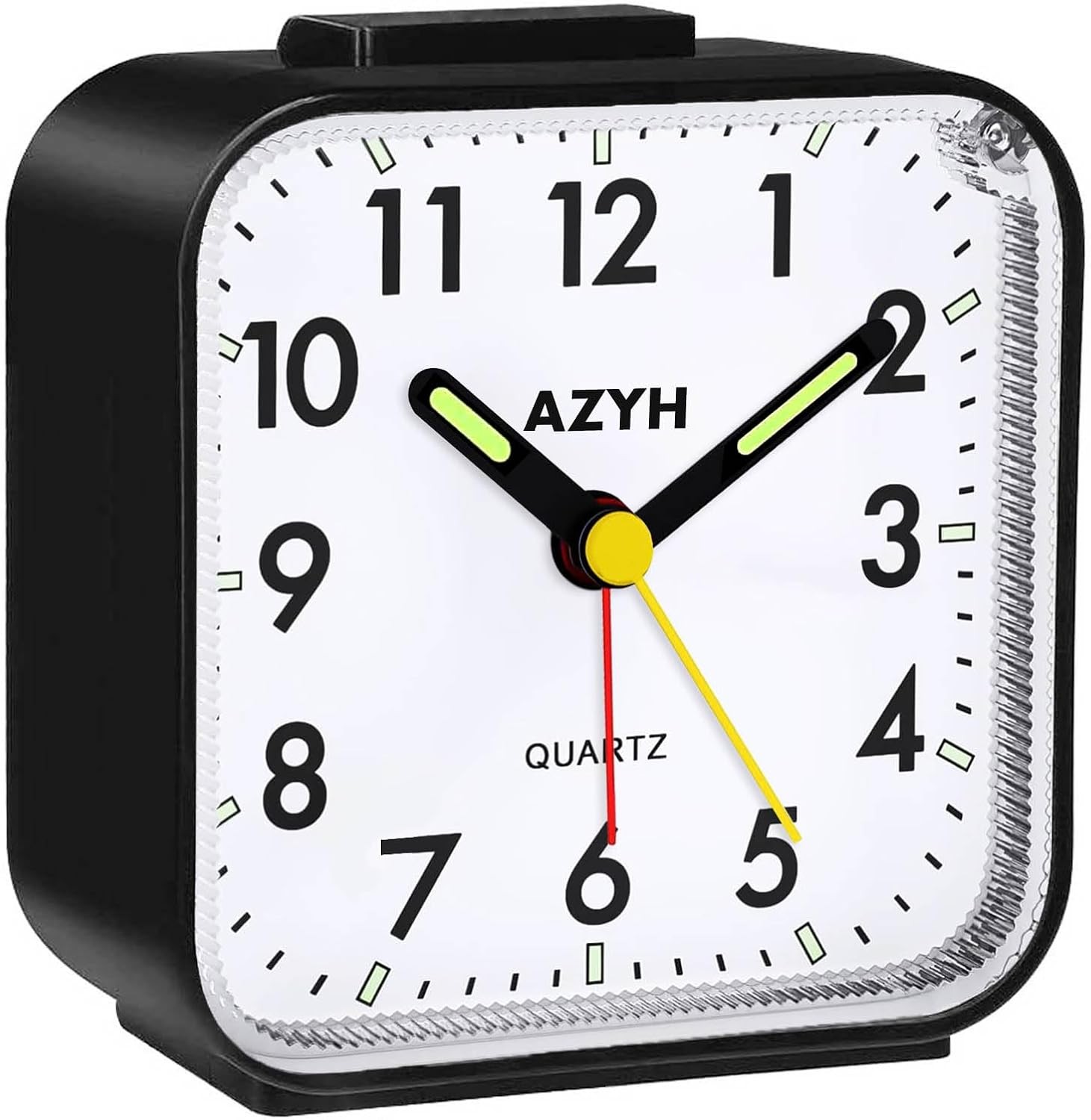 Silent Analog Alarm Clock No Ticking Battery Operated Loud Alarm Luminous