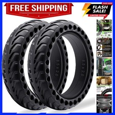 8.5x2.0 50/75-6.1 Solid Tires for Electric Scooter, 2 Pack  Airless; Punctur...