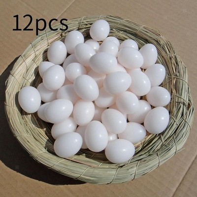 12Pcs Solid Pigeon Eggs Simulation Eggs Agricultural Tool Poultry Supply Dove