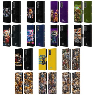 D.S. VALORI KITTY AND PUPPY LEATHER BOOK WALLET CASE COVER FOR SAMSUNG PHONES 1