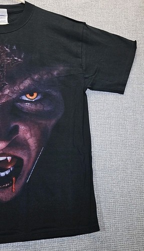 VTG 90s Fashion Victim Big Face Vampire/Dracula Tshirt Size Large Gothic Horror - Picture 11 of 15