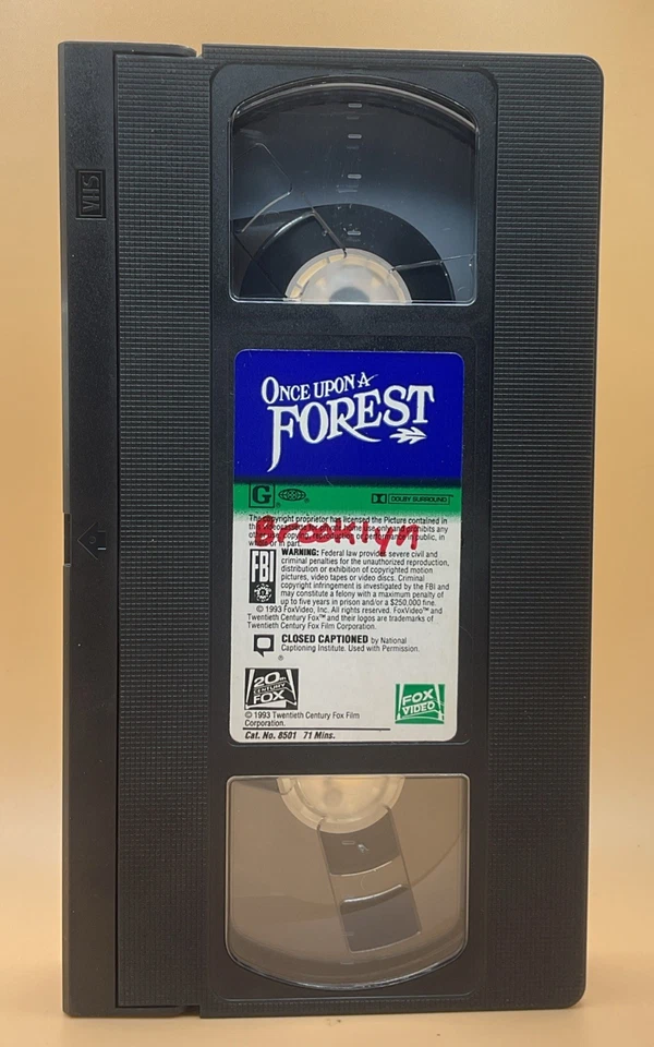 Once Upon A Forest VHS 1993 Clamshell Acceptable-G Condition *Buy 2 Get 1 Free* - Image 3 of 3