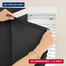 Jilron Self Adhesive Blackout Curtains, Adhesive Window Cover, No Drill Easy Ins