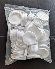 50 count bag - 3" White End Caps for Round Poster Tubes Shipping Mailing- VALUE!