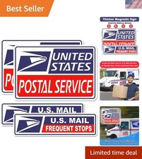 4 Pack Reflective Rural Mail Delivery Magnets, Professional U.S. Driver Magne...