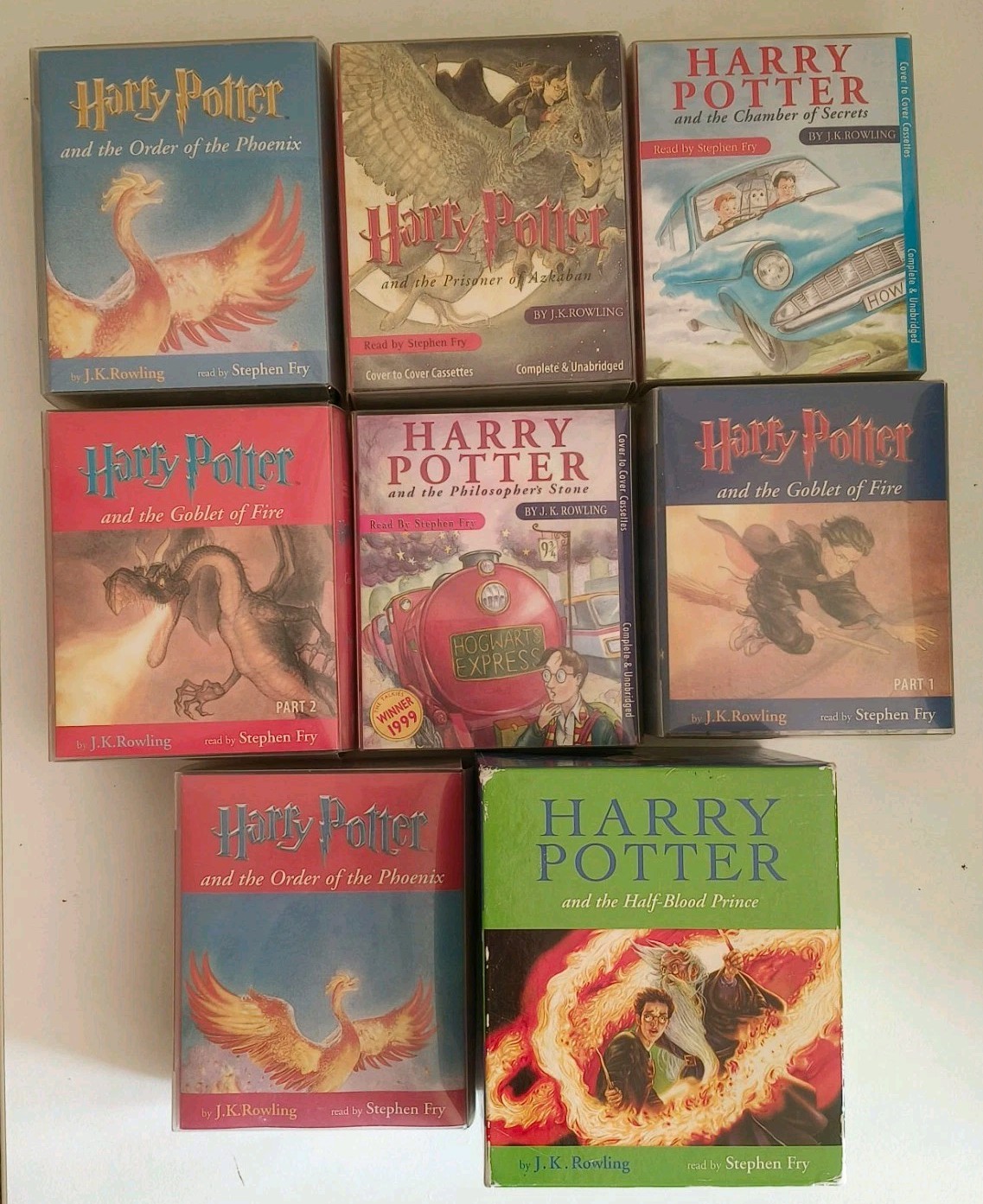 Harry Potter Cassette Tape Collection RARE Stephen Fry Audio Books