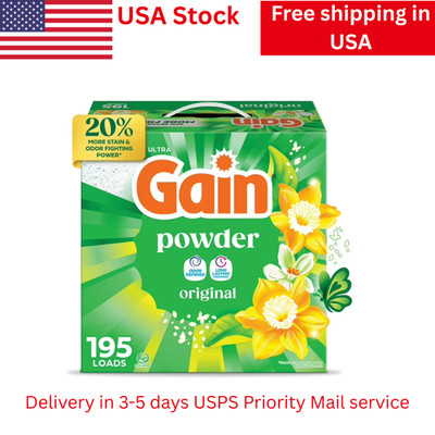 Gain Powder Laundry Detergent, Original, 195 loads, 180 oz