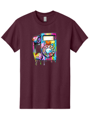 Payphone-13 Mens Graphic Tee, 100% Cotton, Casual Summer Wear