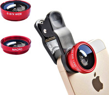 3 in 1 Cell Phone Camera Lens Kit Wide Angle Macro Fisheye Lens Universal for Sm