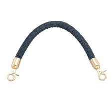 Braided Purse Straps 11.8 Inch Leather Short Handbag Handle Sapphire Blue