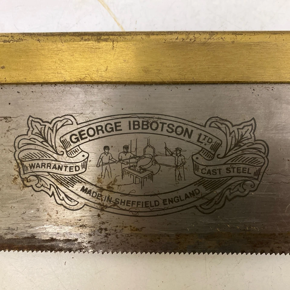 Vintage  Brass Backed Tennon tool   by George Ibbotson - Image 4 of 4
