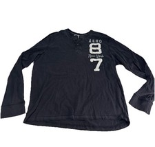 Aeropostale 87 New York Long Sleeve Shirt - Size 2XL - 100 Cotton - Black