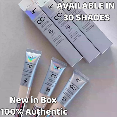 IT Cosmetics CC+ Cream Color Correcting Foundation with SPF 50+,30 colors,1.08oz