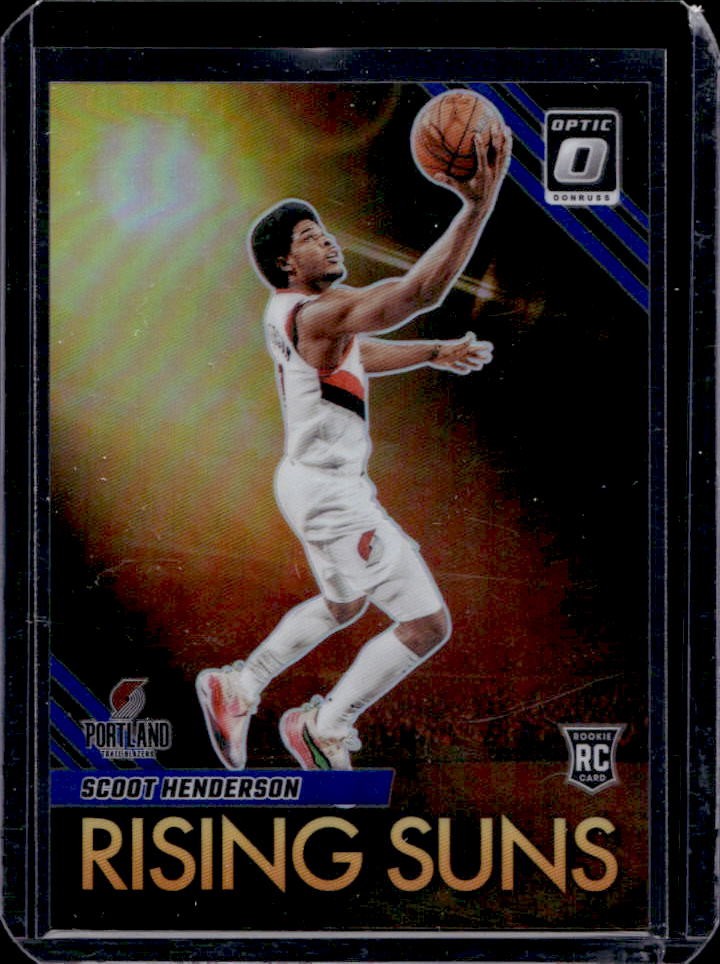 2023-24 Donruss Optic Scoot Henderson Rising Suns RC Blue Rookie #21/49