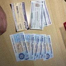 Mini Assegni Anni 70 Banco Ambrosiano Banco Santo Spirito Banca Antoniana