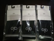 ALO UNISEX HALF CREW SOCKS M-3PK BLACK
