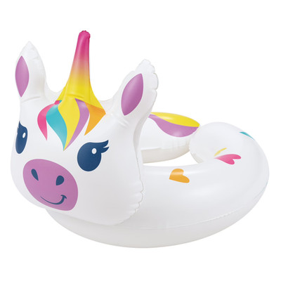 White Unicorn Inflatable Swim Ring Pool Float for Kids, Ages 3 to 6 Unisex