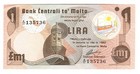 1967 (1979) MALTA ONE LIRA BLIND DOT UNCIRCULATED — photo 1