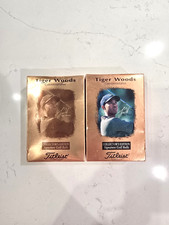 RARE TIGER WOODS COMMEMORATE TTITELIST GOLF BALL SET - GOLD  COLOR VARIANT PAIR