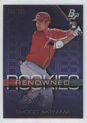 2020 Bowman Platinum Wal-Mart Renowned Rookies Purple /250 Shogo Akiyama RC 0ou2