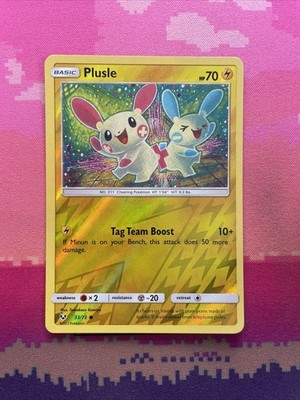 Pokemon Karte Plusle Leuchtende Legenden Reverse Holo 33/73 Near Mint