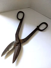 Vintage WISS Tin Snips No. 9  13" Long Scissor Type Shears Heavy Duty Utility