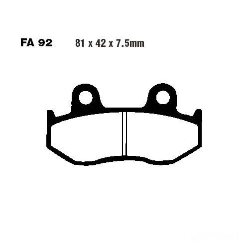 Bremsbelag BremsbeläGe EBC FA092TT Vorne FüR Honda XR 600 R Bj. 1985-1987-image