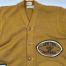 VTG 1960s Lane Tech High School Varsity Sweater Men Small Chicago Letterman
