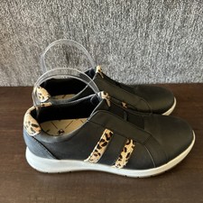 Revere Bruges Women  s Sz 40 Slip On Comfort Shoe Walking Sneakers Leather Black