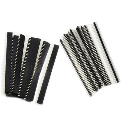 50 Stück Breakaway Platine 40Pin Stecker Header Männlich Weiblich PCB Löten S...