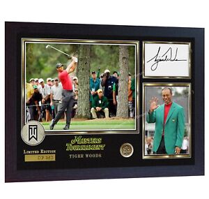 Tiger Woods 2019 Masters Final Putt Photo on Canvas Framed Size: 40 x 50